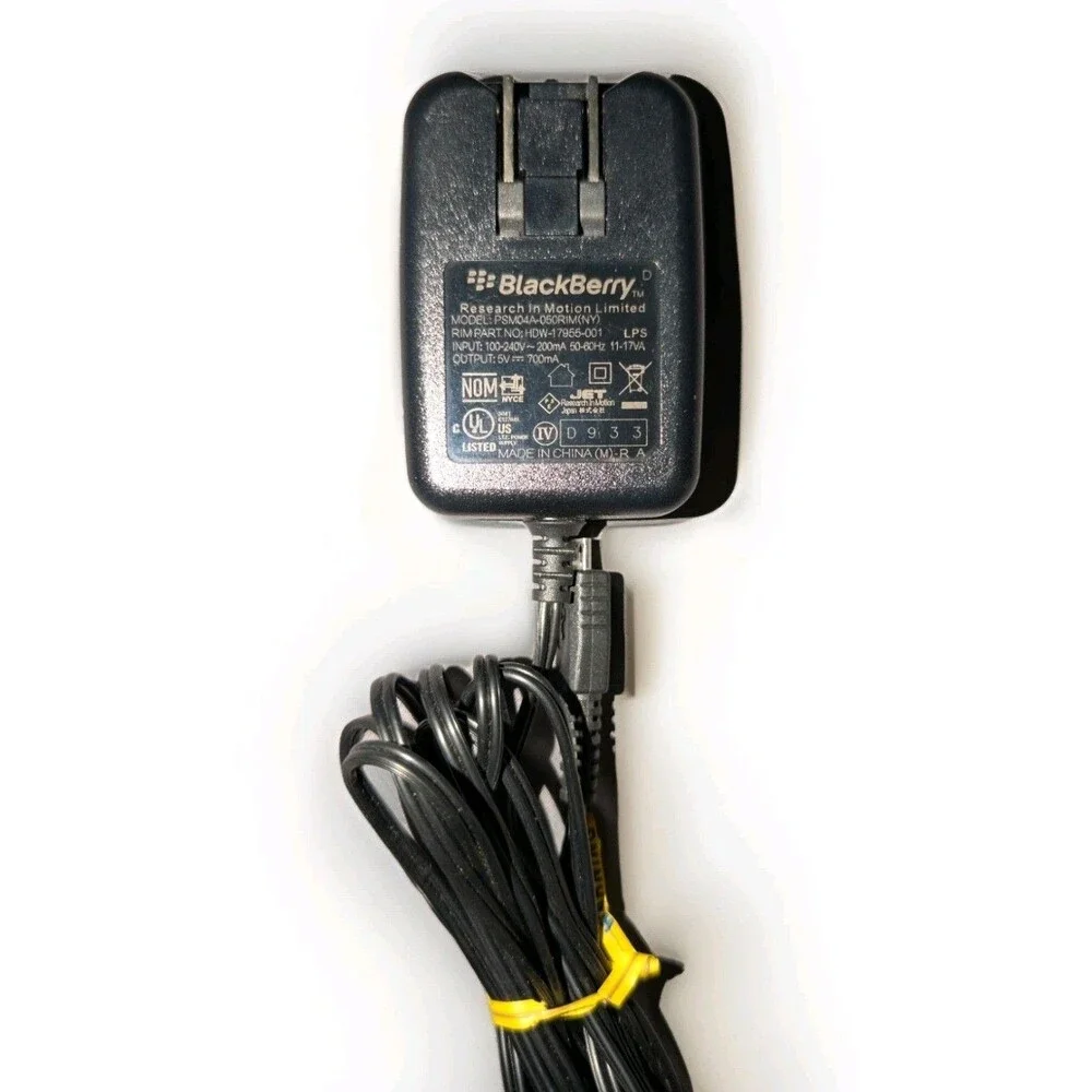 BlackBerry Mini USB Phone Charger Wall Plug Power Adapter Black Great Condition